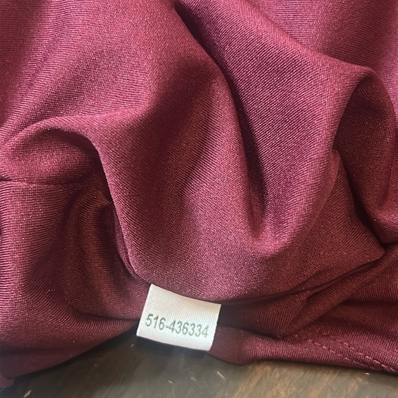 Ann Taylor Wine Red Ruched Stretch Sleeveless Sheath Midi Dress Women’s Size 12 - Picture 6 of 13